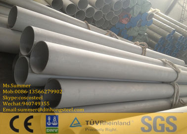 Logo Printed 304 Stainless Steel Seamless Pipe / White SS Seamless Tube